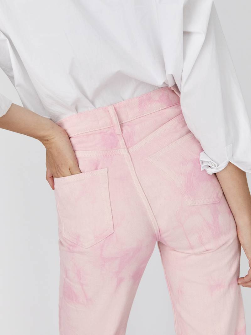 Cynthia Spiral High Rise Straight Long Jeans