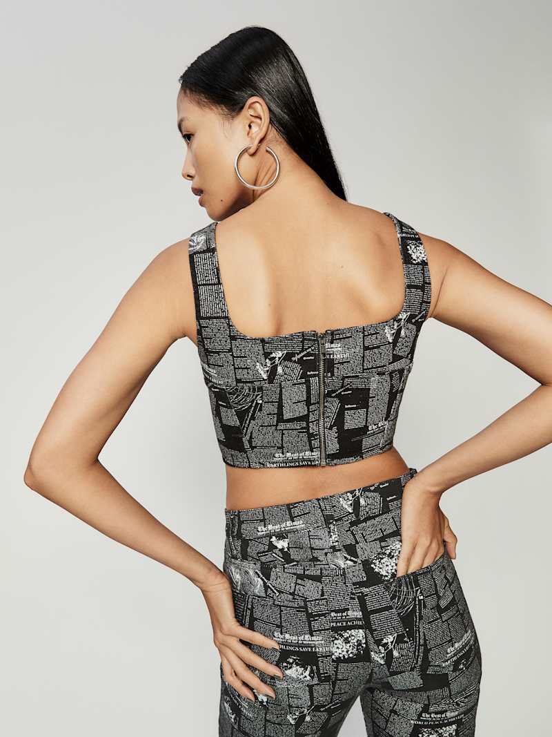 Raya Style Zine Denim Bustier Top
