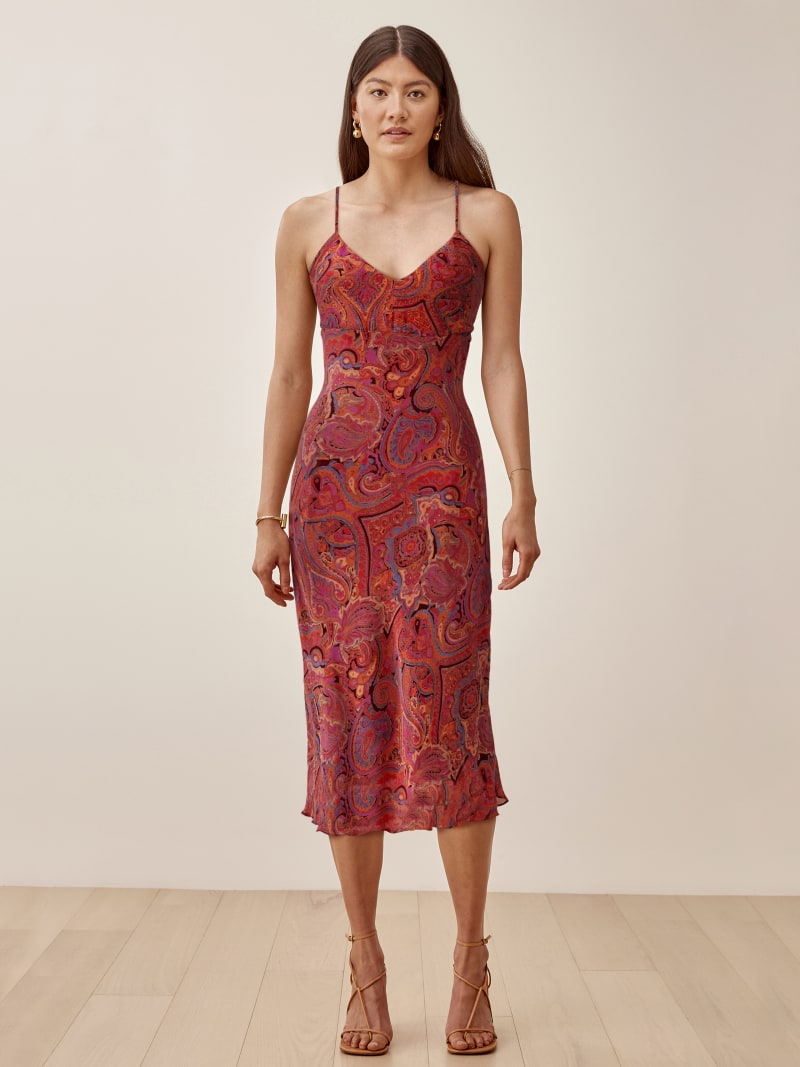 ドレス Original paisley pattern dress Bleeker Paisley Bandana Slip Dress – chaser