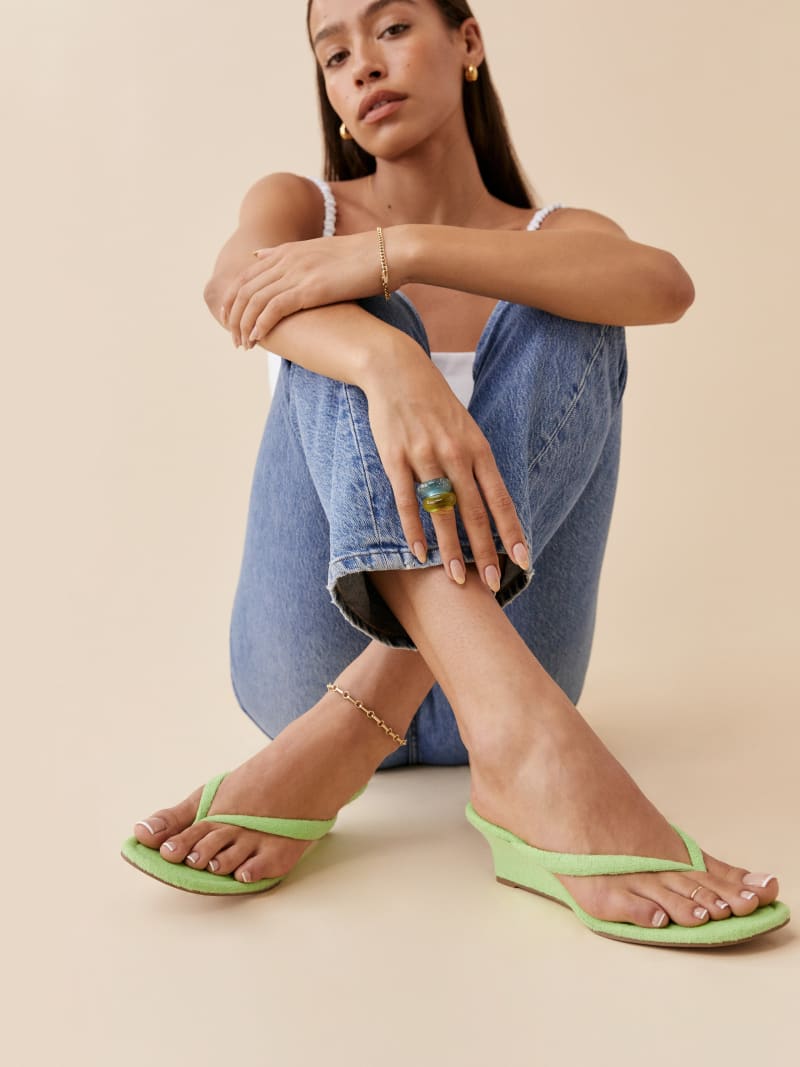 Reformation リフォーメーション アメリア ウェッジ サンダル Amelia Thong Wedge Sandal