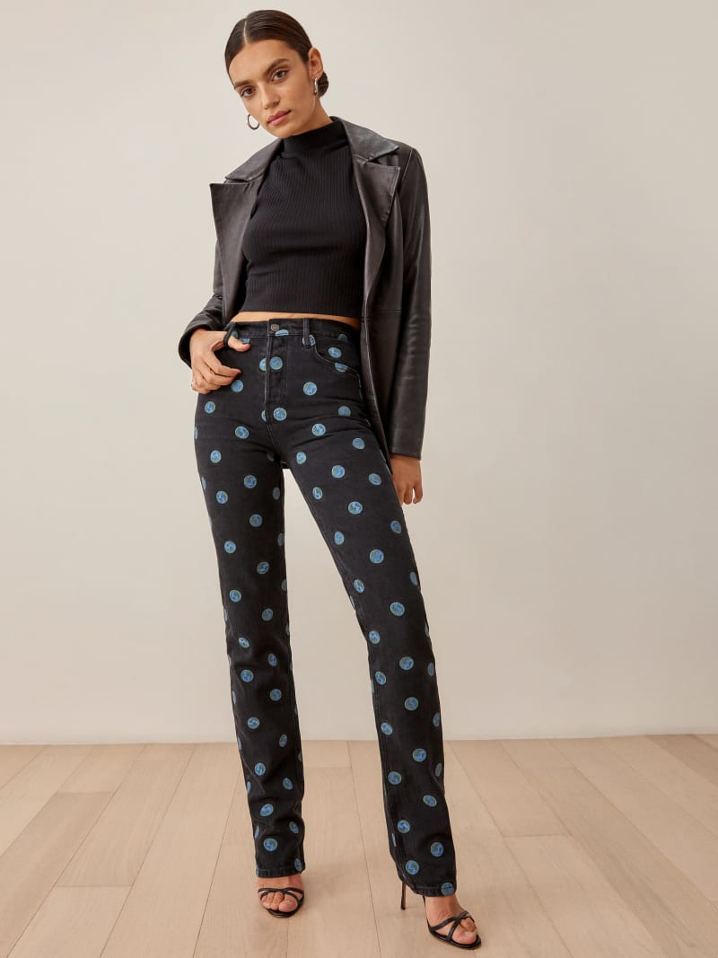 Reformation embroidered jeans cheap