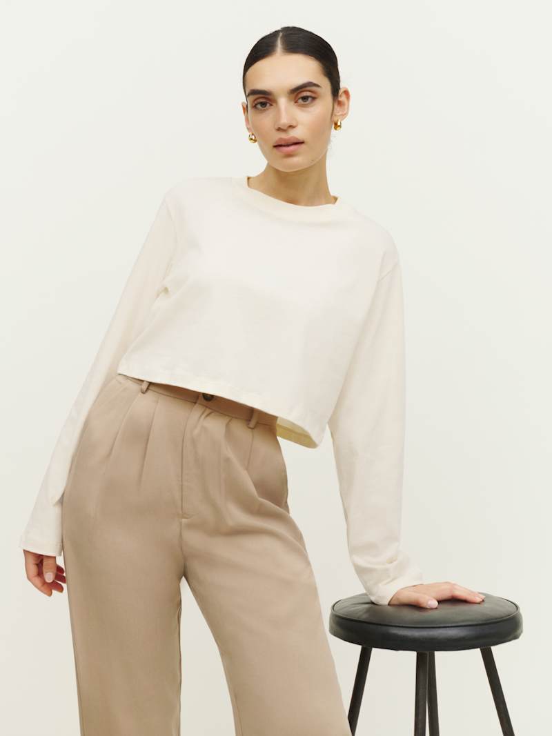 Becca Relaxed Long Sleeve Cropped Tee