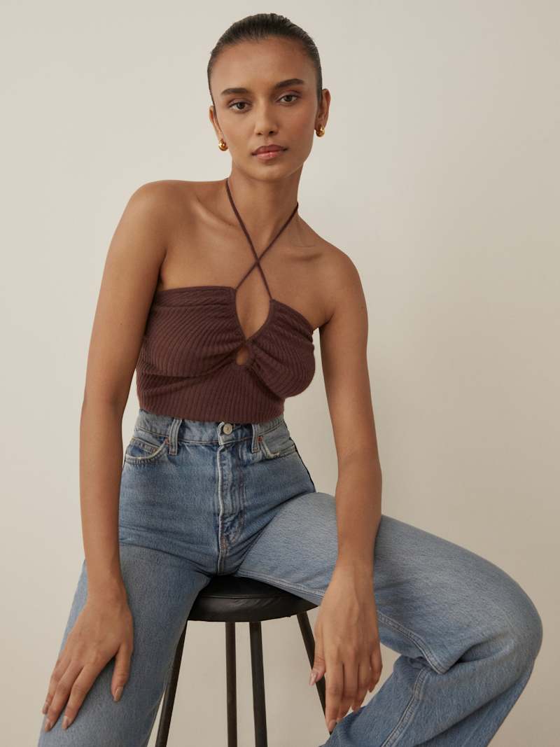 Vittorio Cashmere Halter Sweater