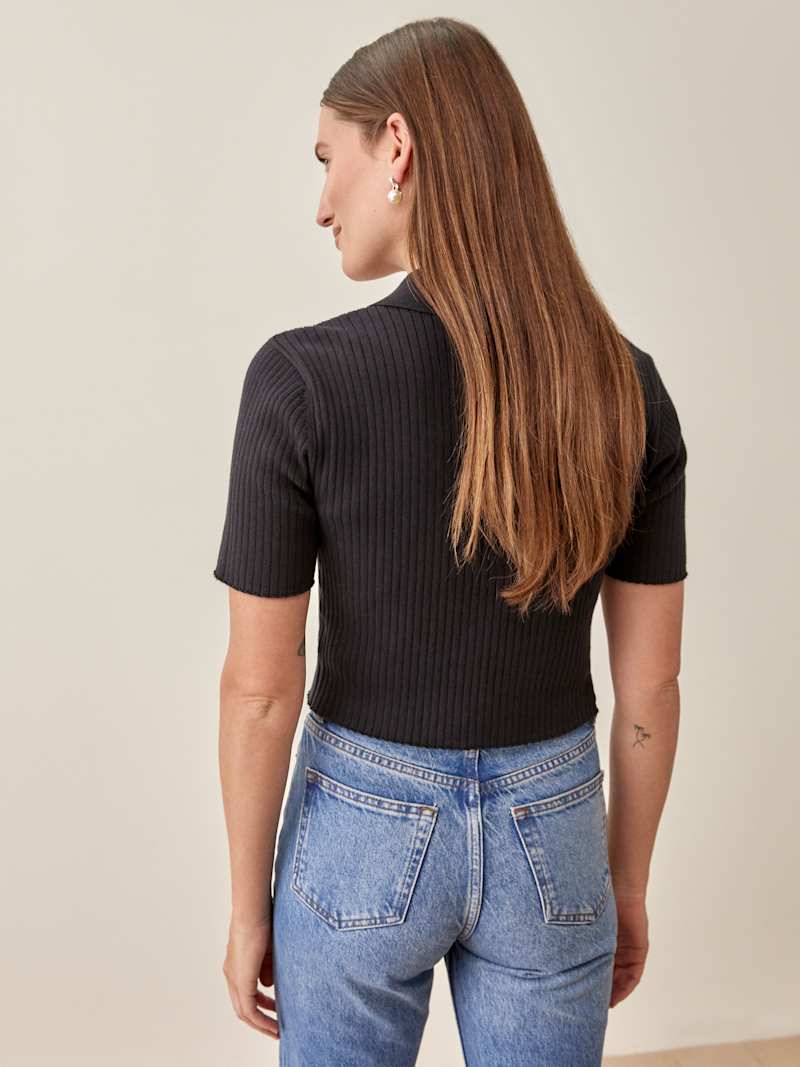 Moda Cotton Collared Sweater