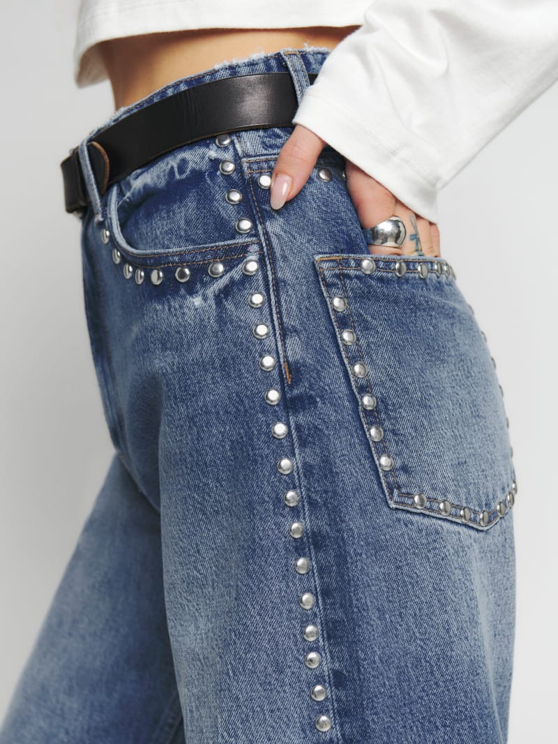 Cary’s Denim REFORMATION Cary Wide-Leg Organic Denim Jeans in Cheasapeake