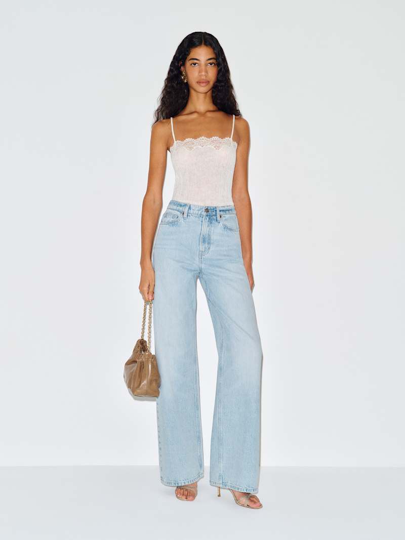 Reformation Cary High Rise Slouchy Wide Leg Jeans
