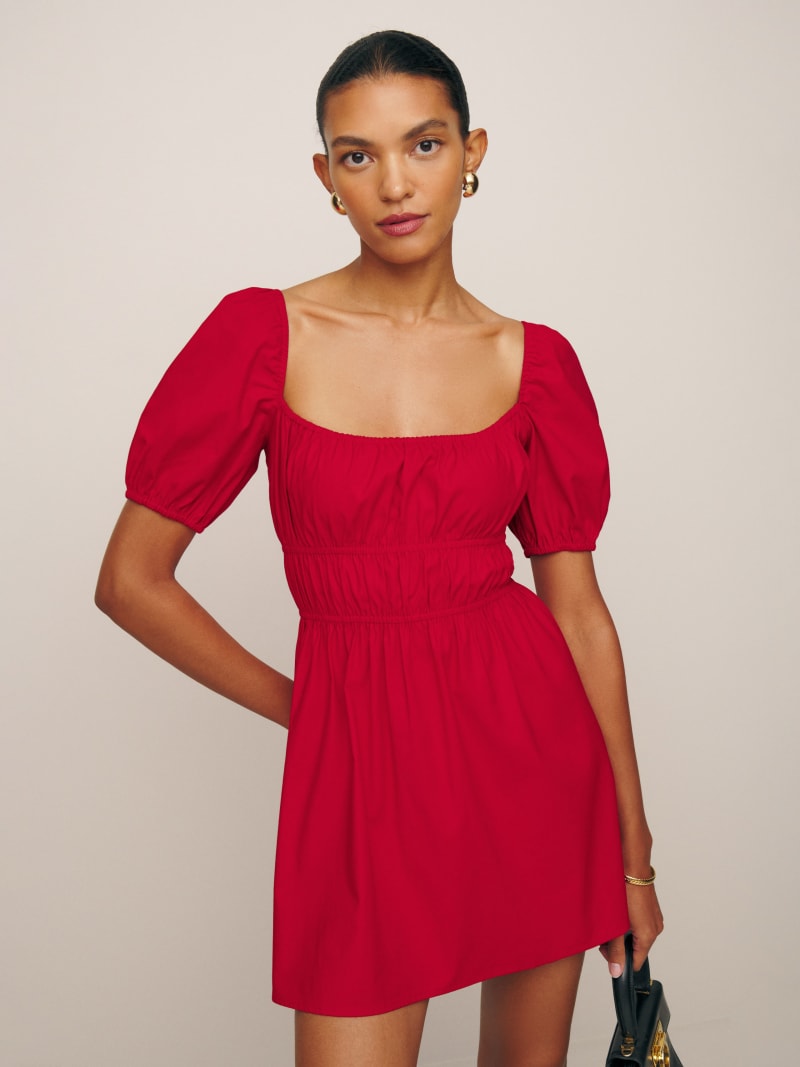 reformation red mini dress Rilynn Dress by Reformation