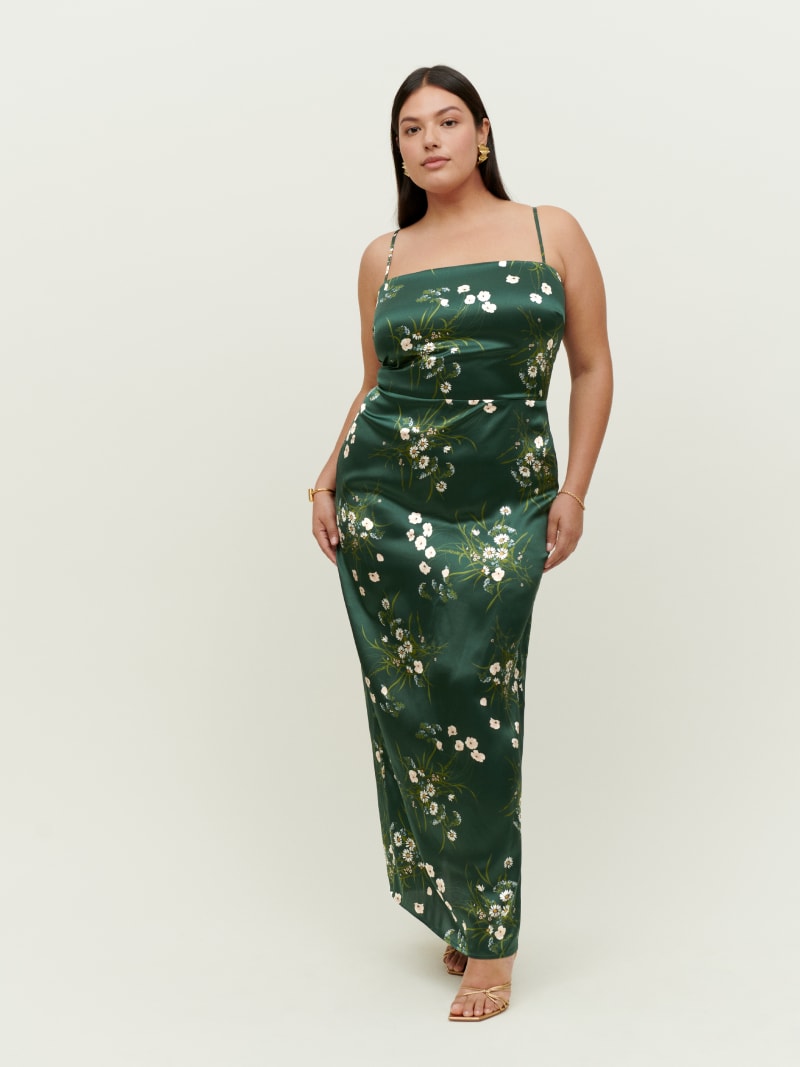 reformation frankie silk dress