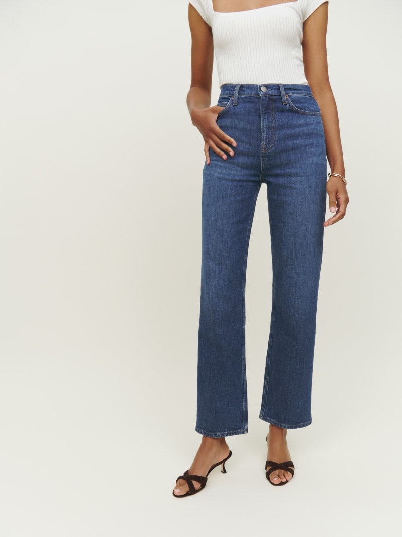 Wilder Stretch High Rise Wide Leg Cropped Jeans