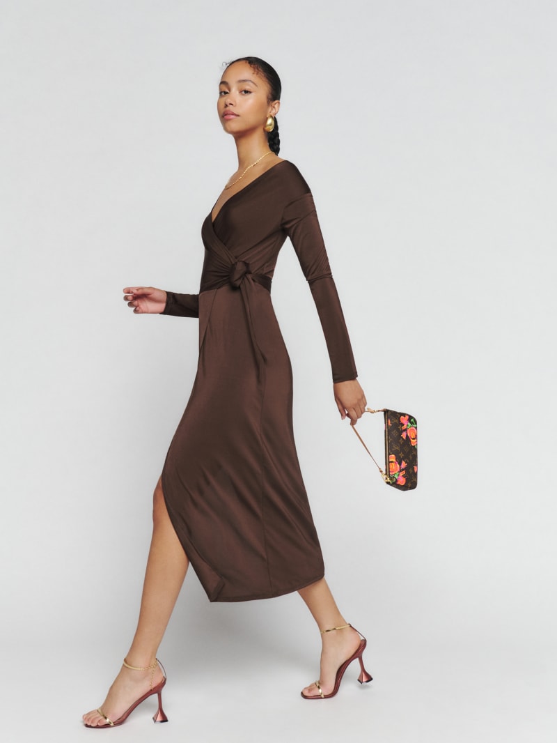 Reformation maurie store wrap dress