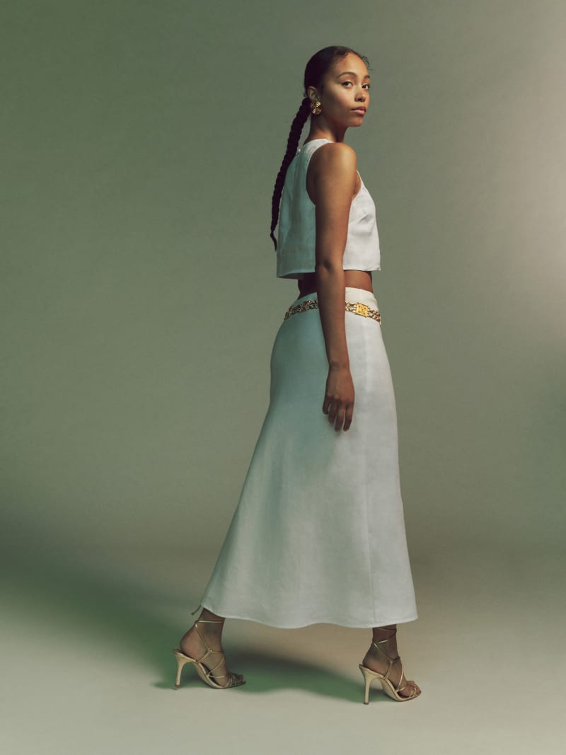 Petites Layla Linen Skirt