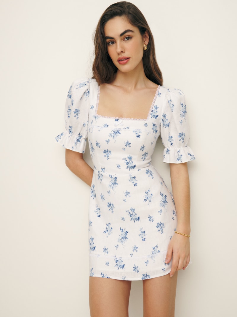 beach linen dress Angelina Linen Dress Stone main image 0