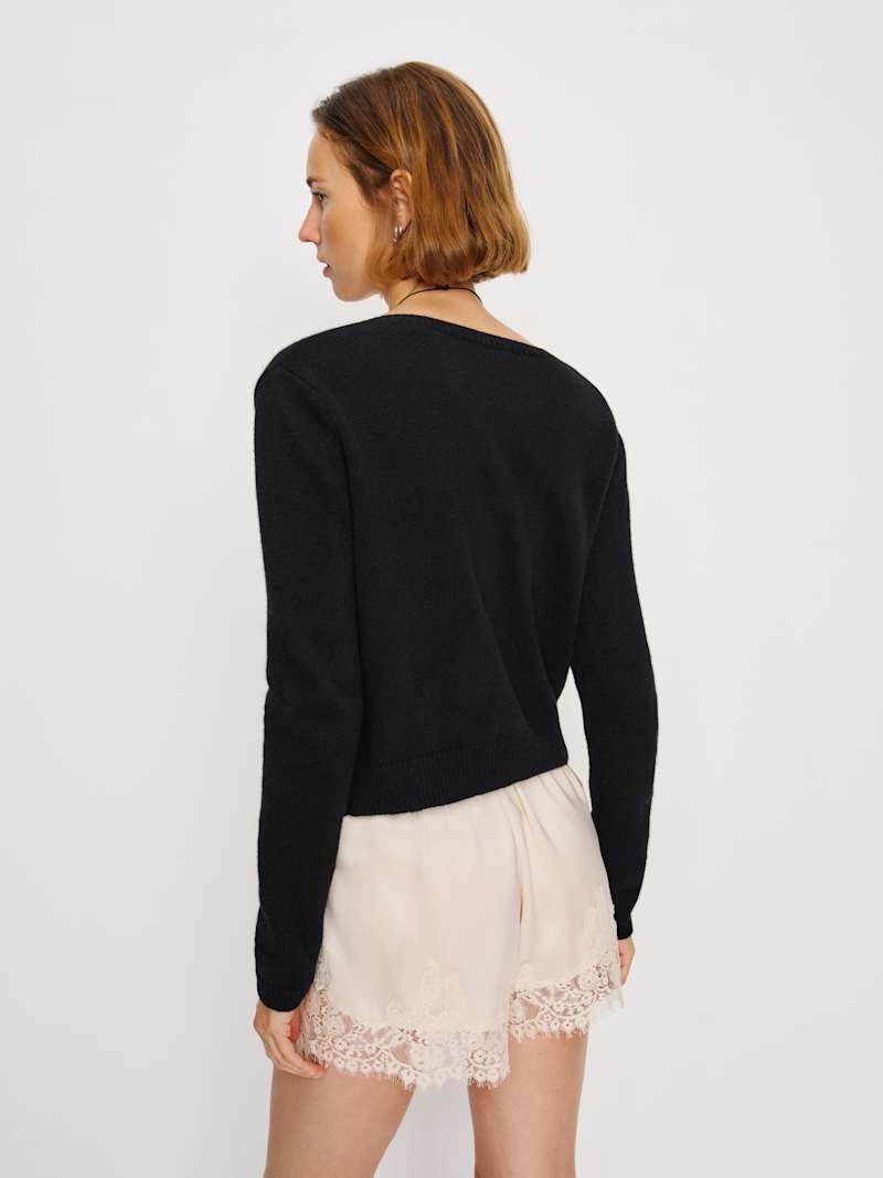 Clara Cashmere Crew Cardigan