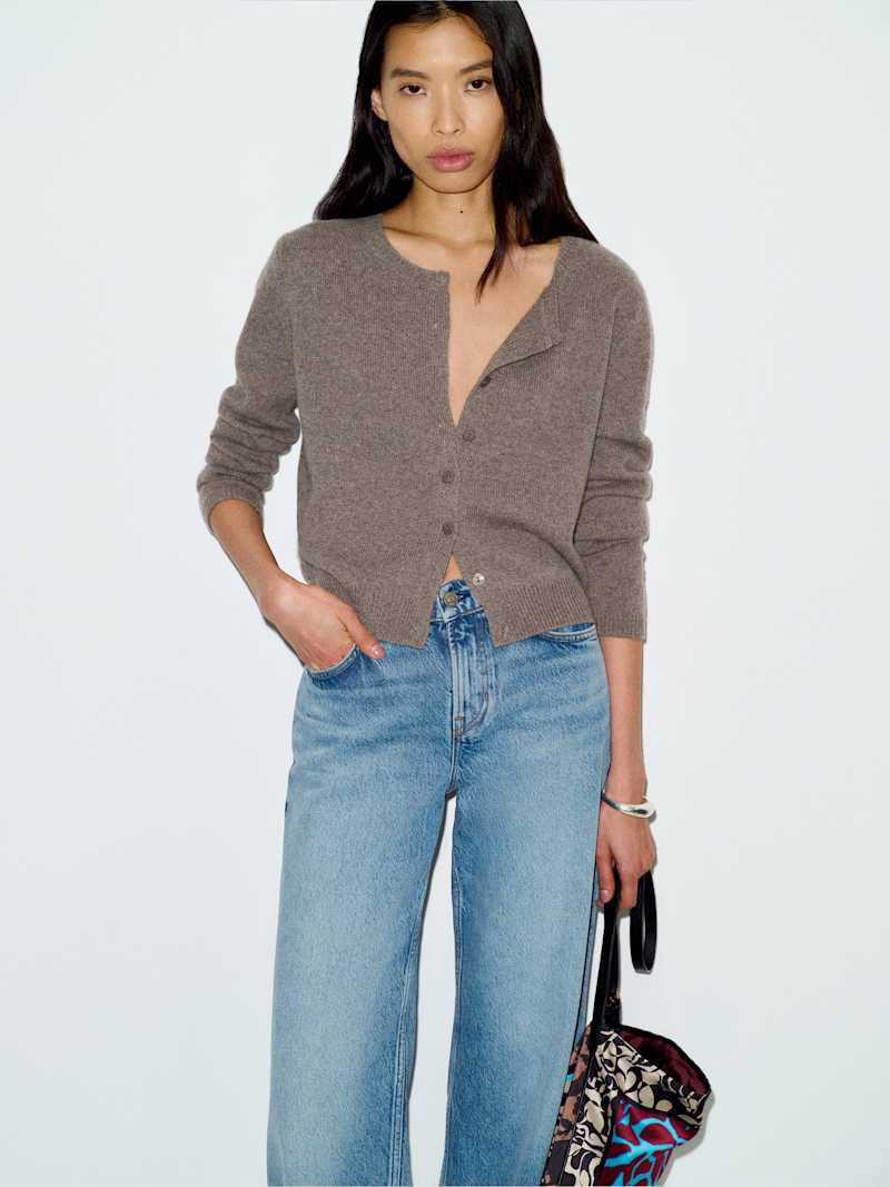 Clara Cashmere Crew Cardigan from Reformation - $198