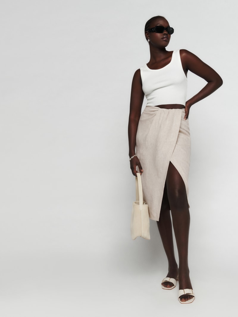 Petites Hazel Linen Skirt