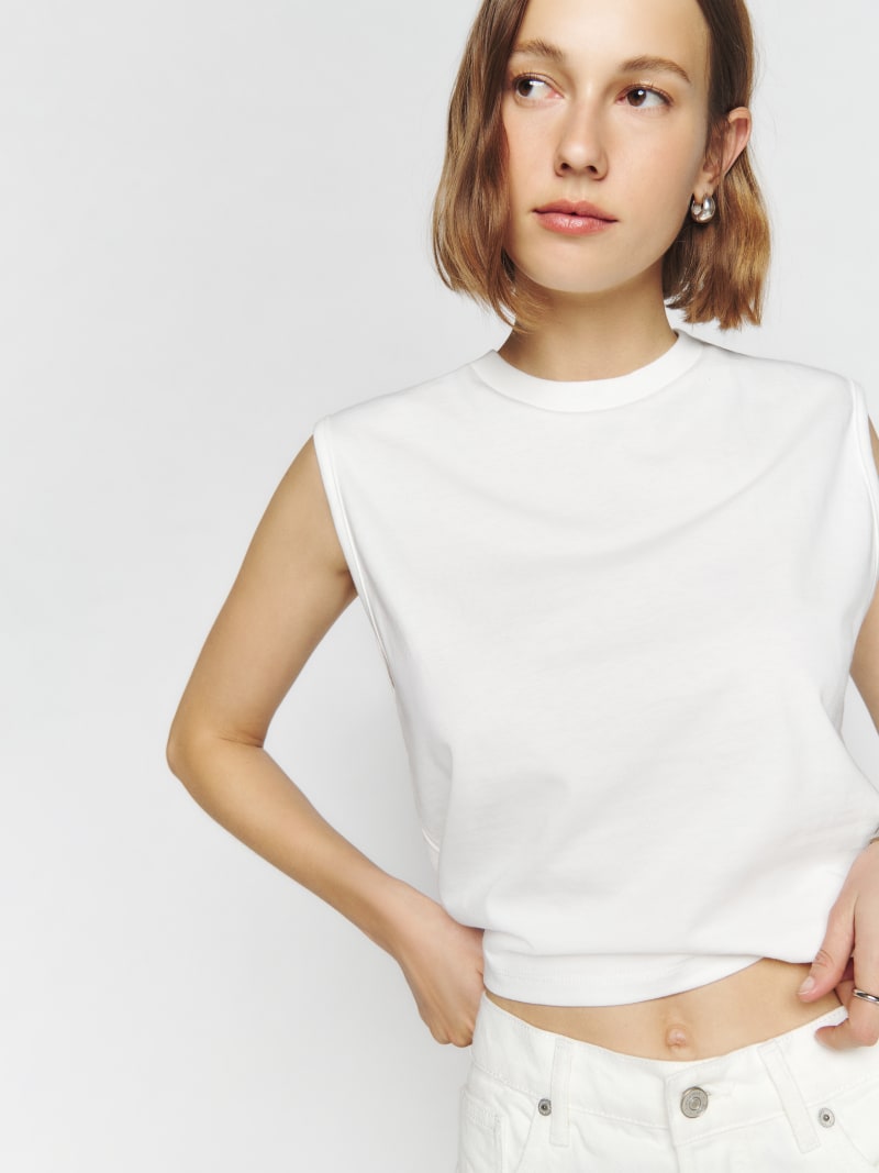 Sleeveless Crewneck Tee