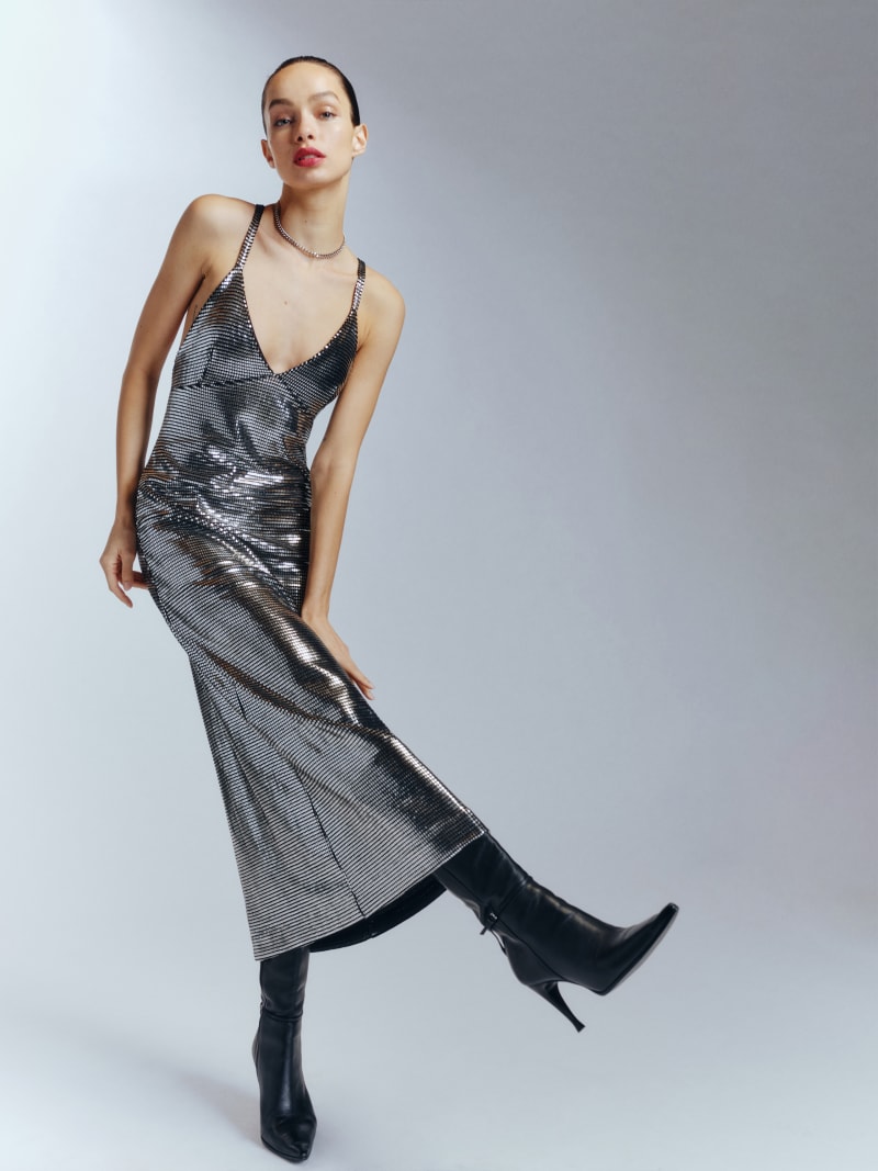Paco rabanne silver dress hot sale