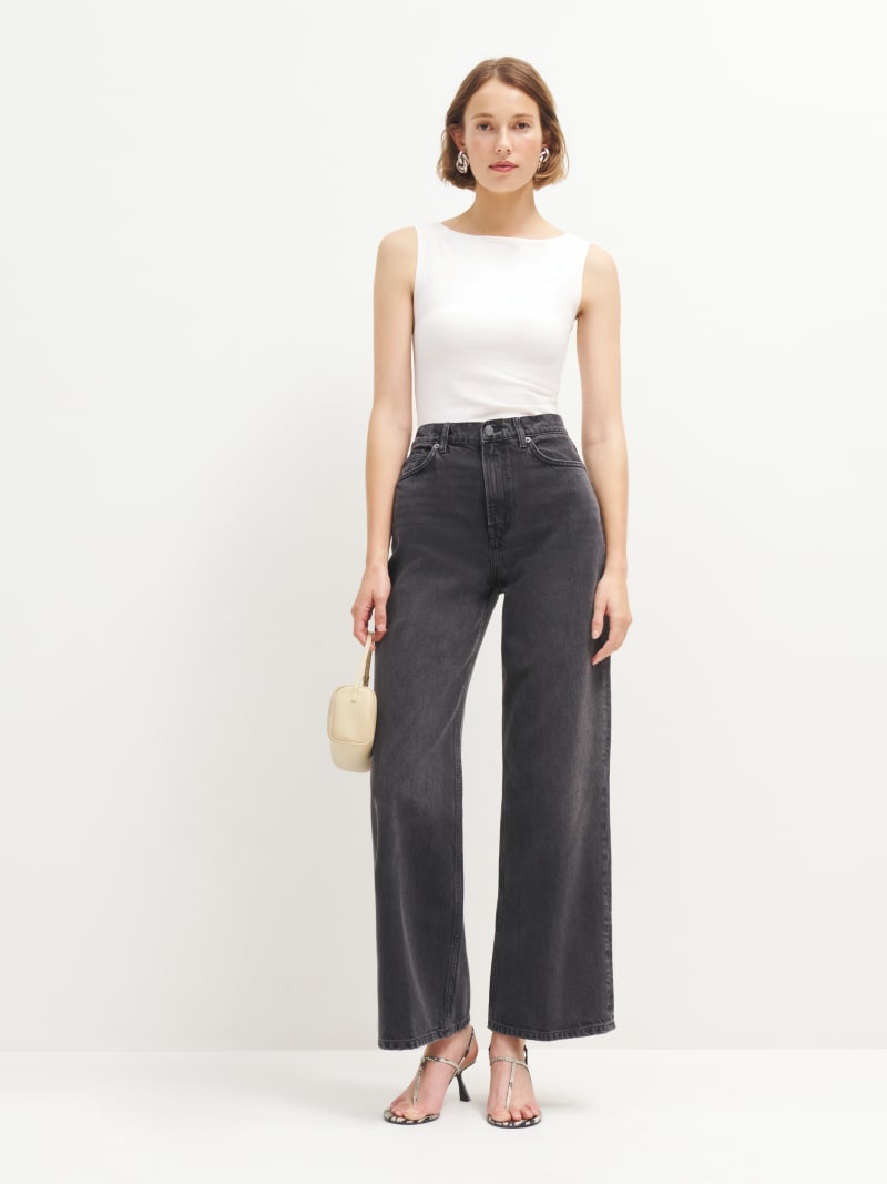 Cary High Rise Slouchy Wide Leg Cropped Jeans
