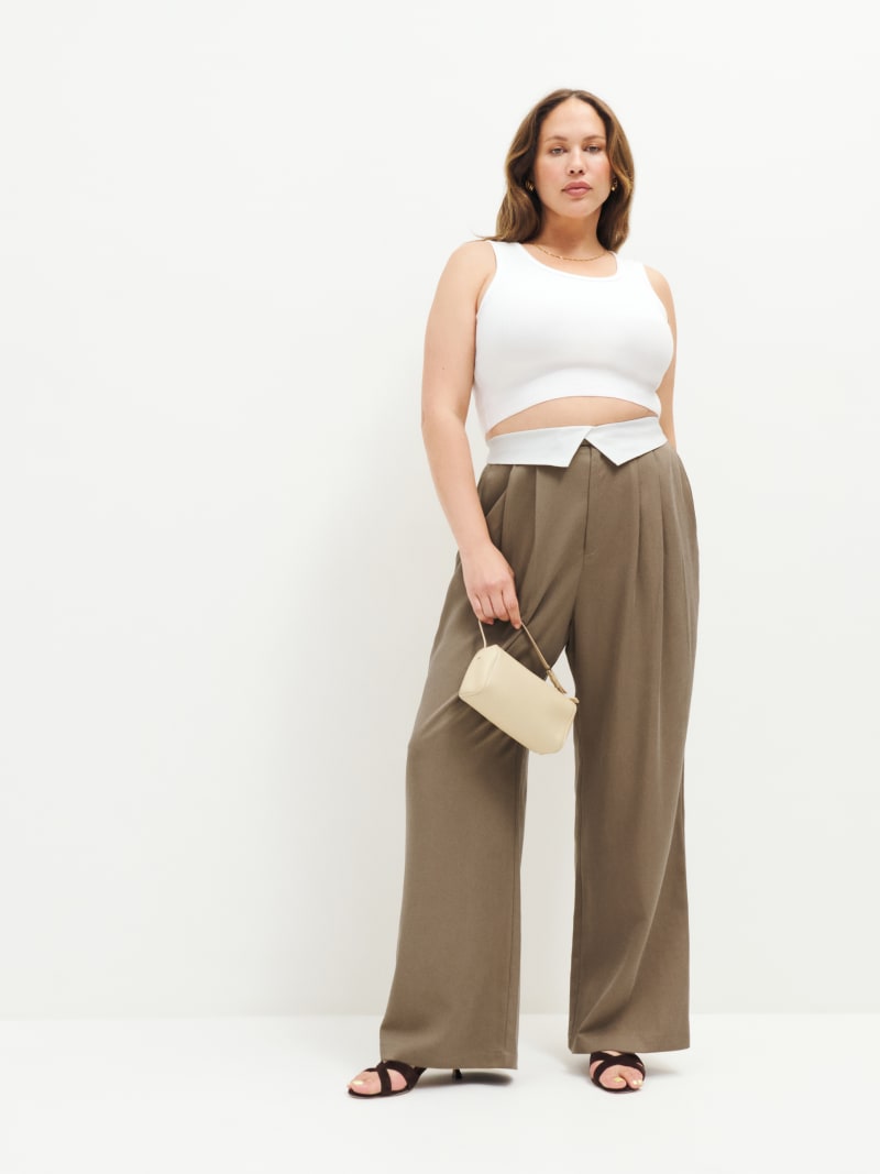 Reformation Stevie Pants in Natural