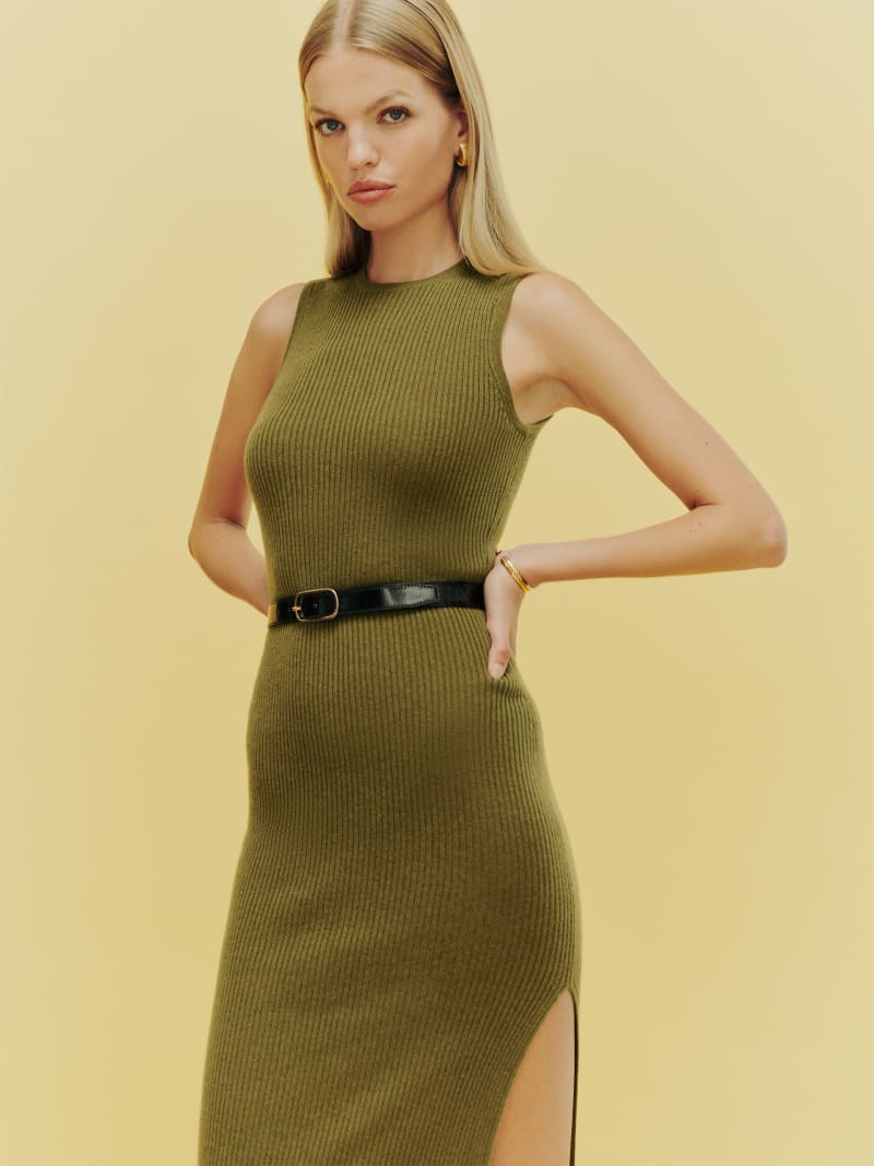 Basil Cashmere Sleeveless Sweater Dress