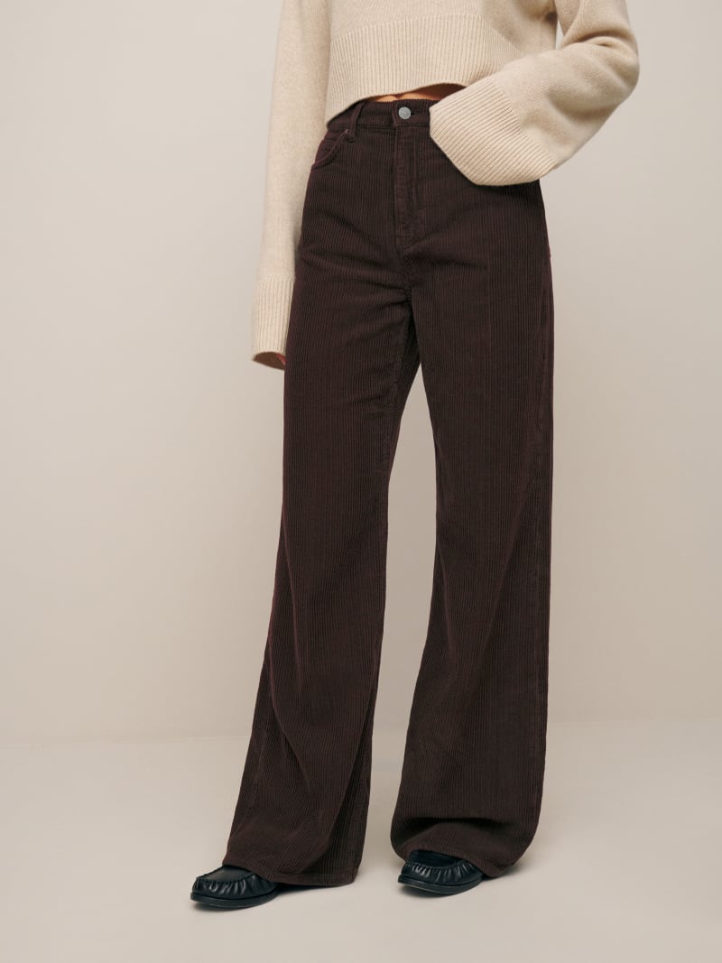 Cary High Rise Slouchy Wide Leg Corduroy Pants
