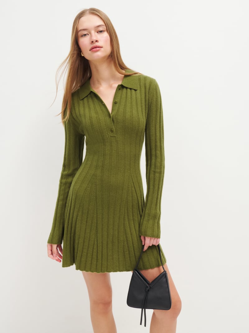 Walsh Cashmere Collared Mini Dress