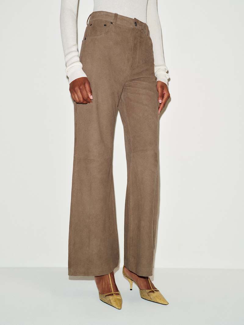 Veda Cary Wide Leg Leather Pant