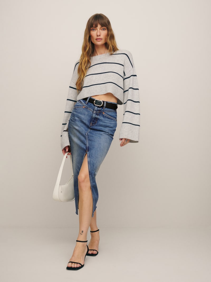 Reformation store denim skirt