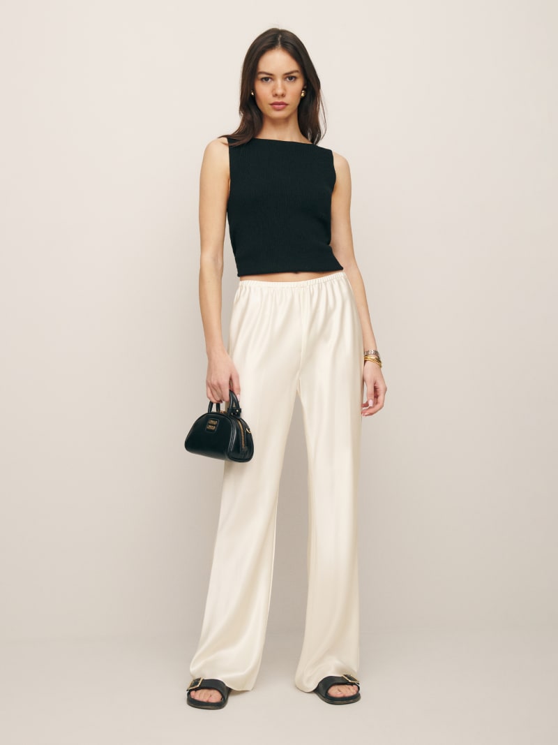Gale Satin Mid Rise Bias Short Pant from Reformation - $198