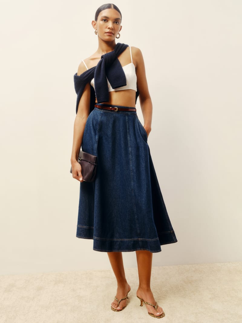 Midi skirt reformation top