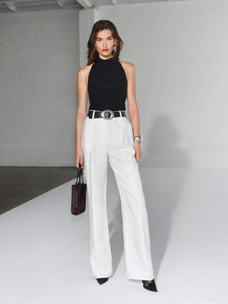 Alex Linen Mid Rise Pant from Reformation - $218