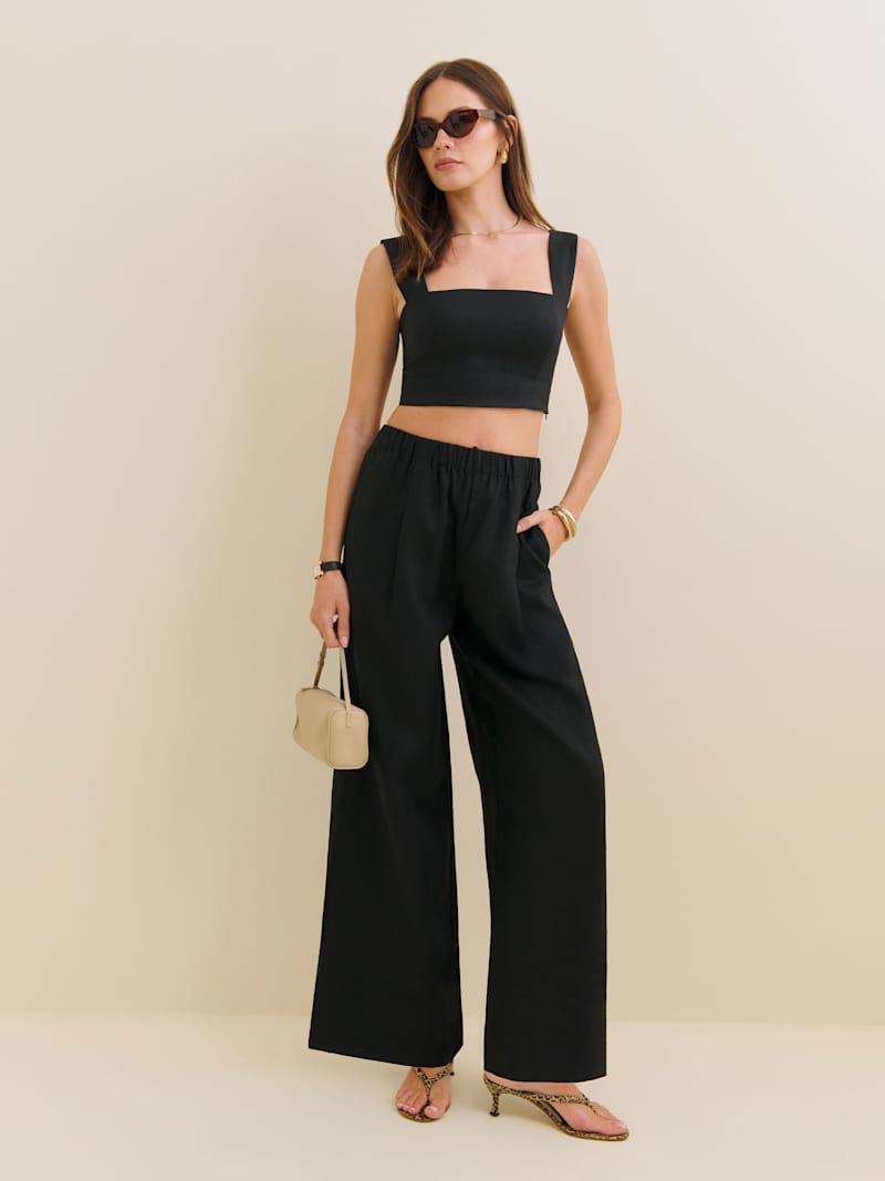 Fernando Linen Wide Leg Pant