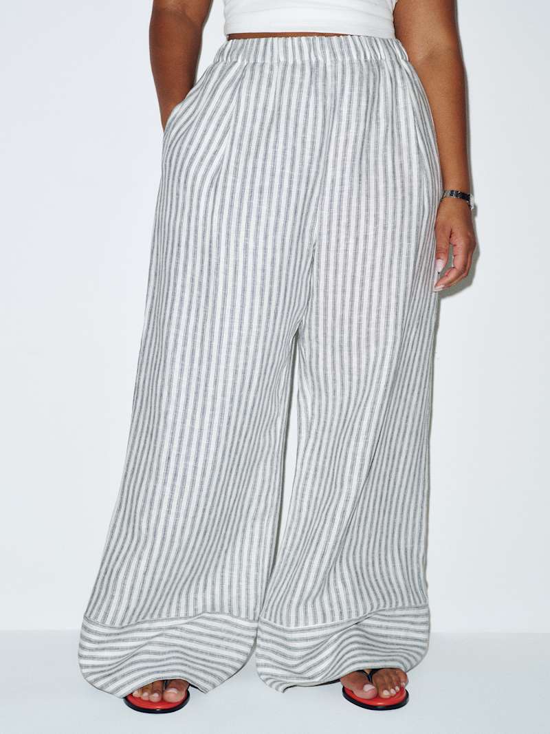 Fernando Linen Wide Leg Pant Es