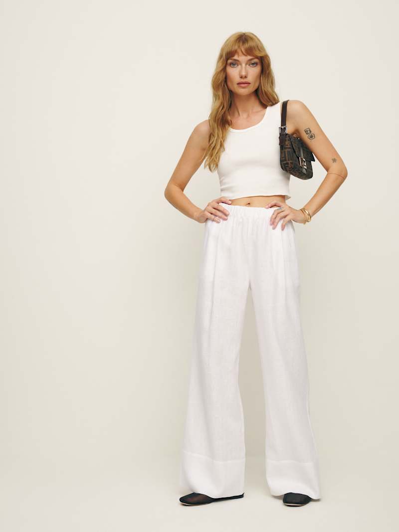 Fernando Linen Wide Leg Short Pant from Reformation - $188