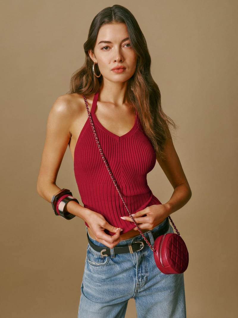 Delia Ribbed Halter Top
