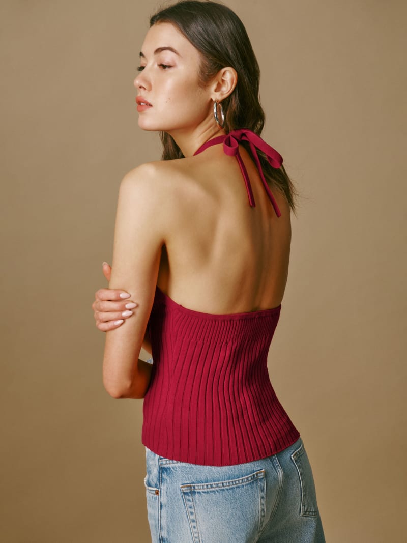 Delia Ribbed Halter Top
