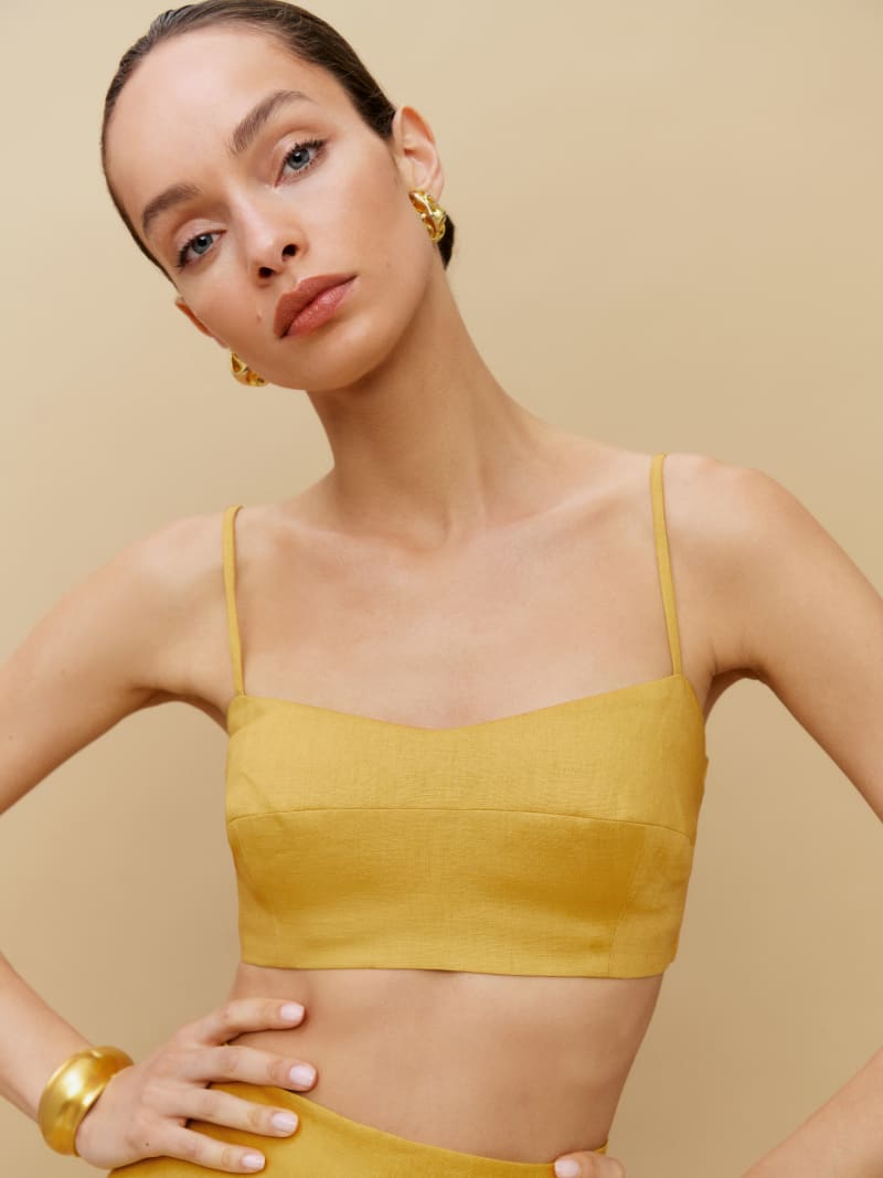 Amery Linen Cropped Top