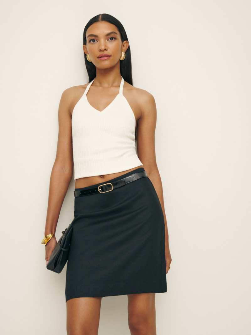 【INEGI】Rina Low Rise Skirt Pants Rina Low Waisted Linen Skirt