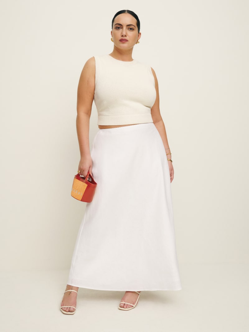 Layla Linen Skirt Es from Reformation - $158