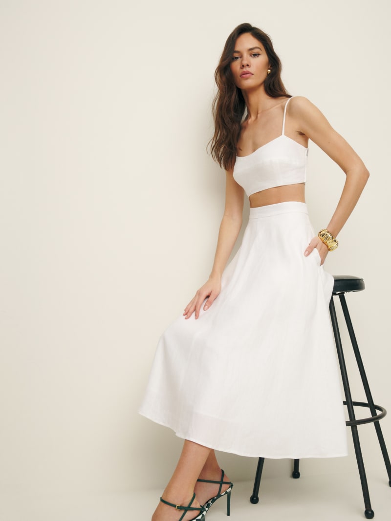 Petite linen skirts online