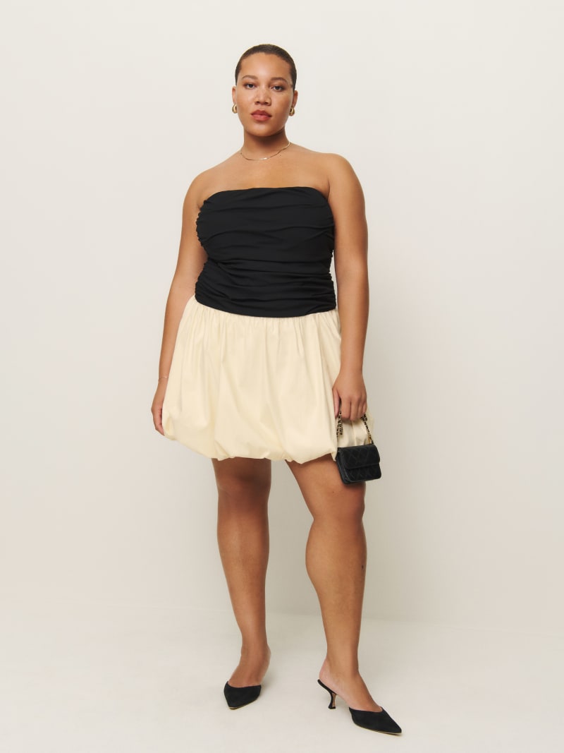 Reformation Clea Dress Clea Dress 水玉ミニドレス (肩紐なし) Reformation Clea Dress | Shopbop