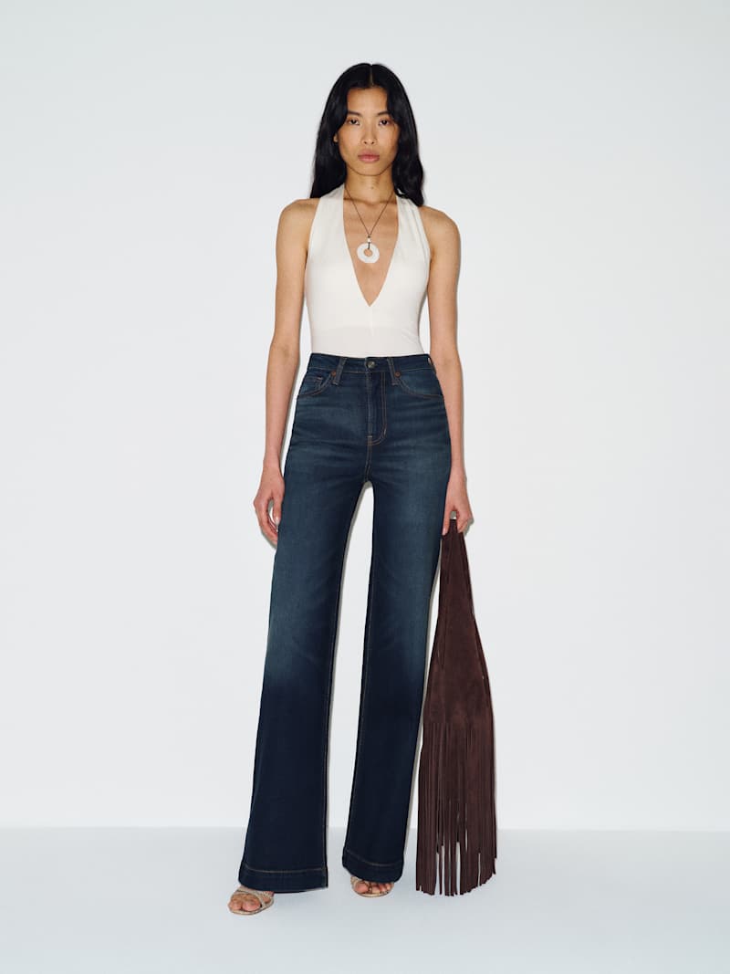 Bex Super Stretch High Rise Wide Leg Jeans
