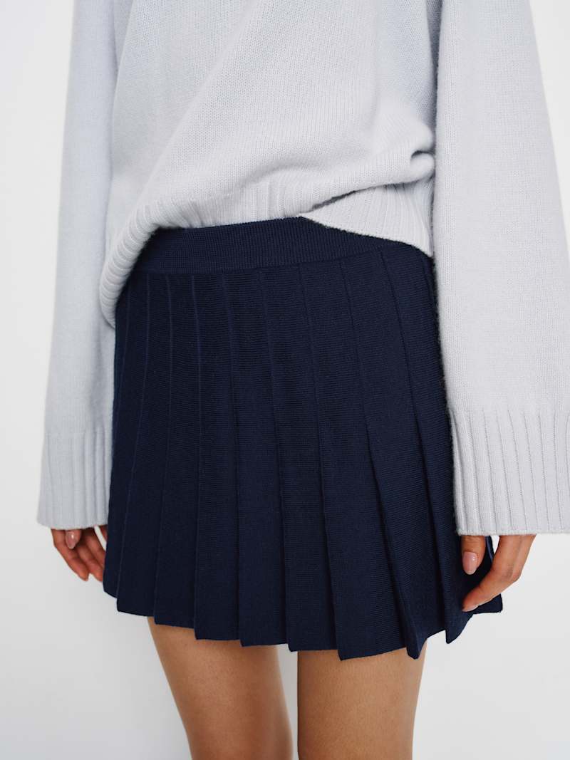 Mina Regenerative Merino Pleated Skirt