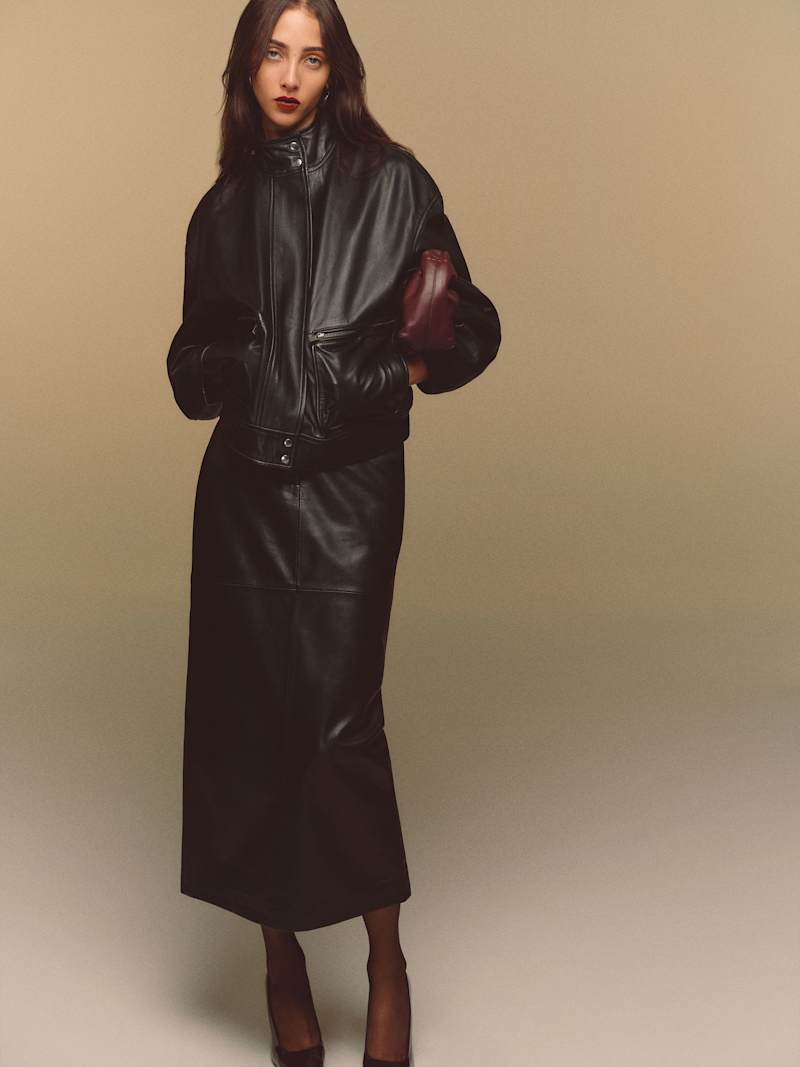 Veda Julia Leather Skirt