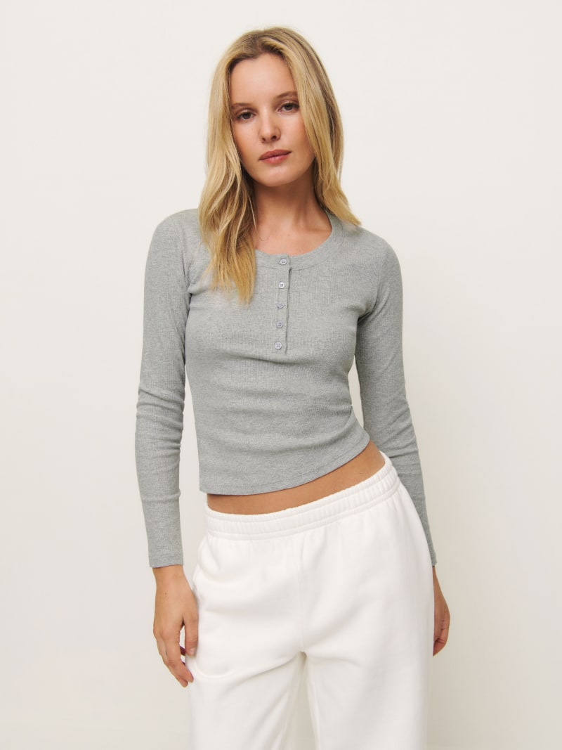 Jayden Long Sleeve Henley Tee