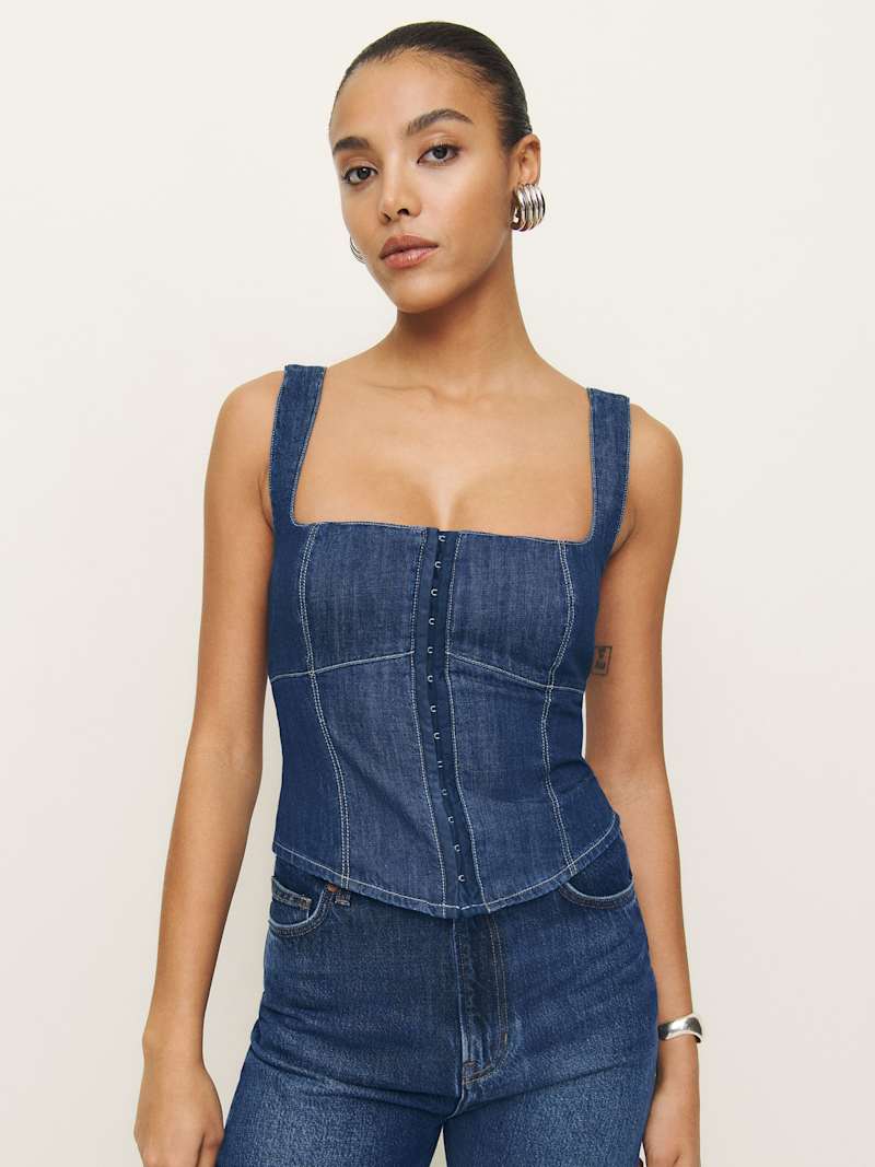 Reformation リフォーメーション タリアテッレ デニム トップス Tagliatelle Denim Top