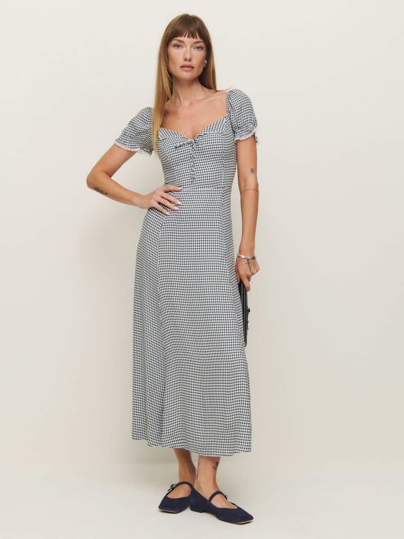 Reformation/Shyla ドット柄 ドレス ワンピース Reformation Shyla Midi Dress | Nordstrom