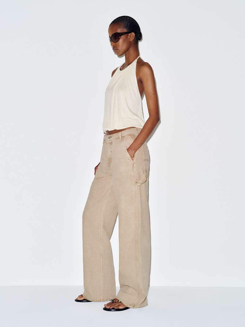 Diego Mid Rise Baggy Utility Jeans