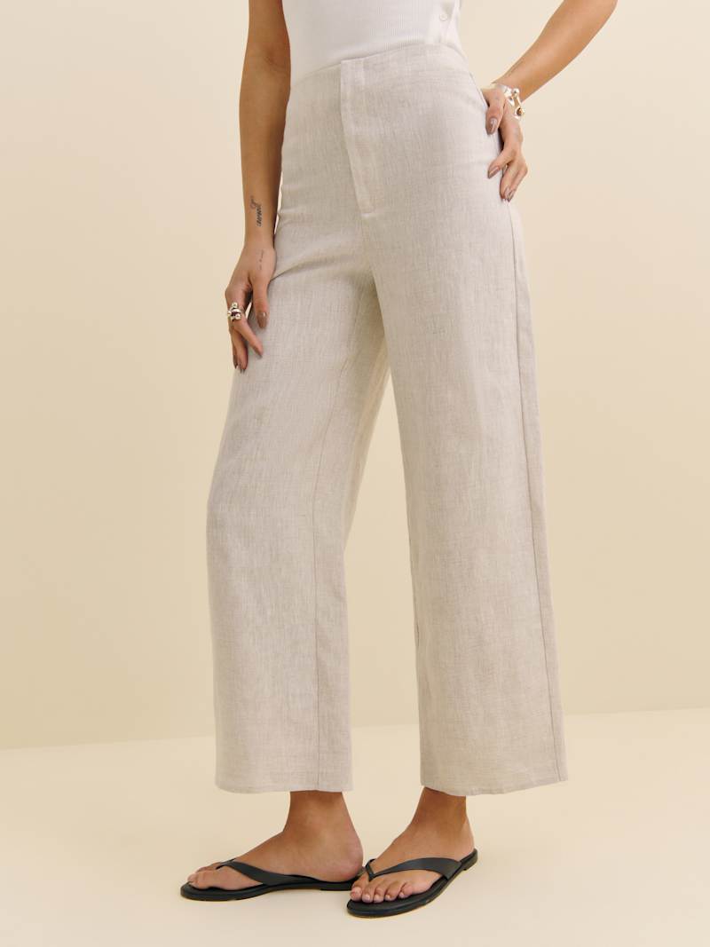 Joni Linen Cropped Pant
