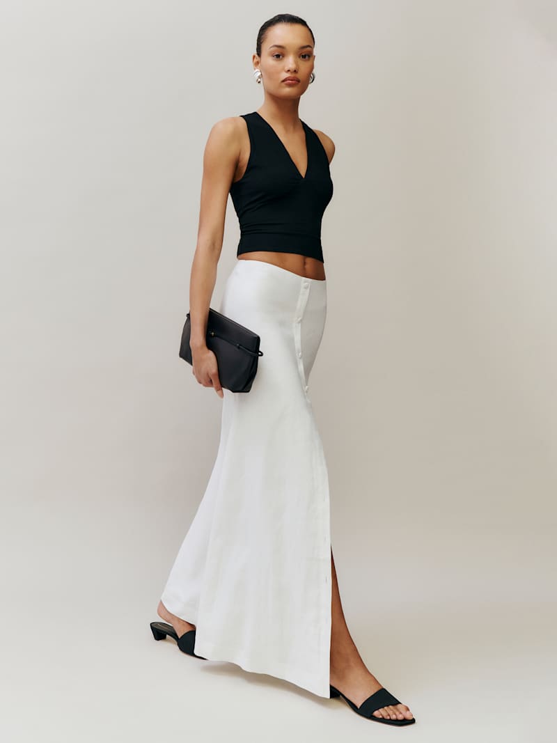 Petites Andi Linen Maxi Skirt